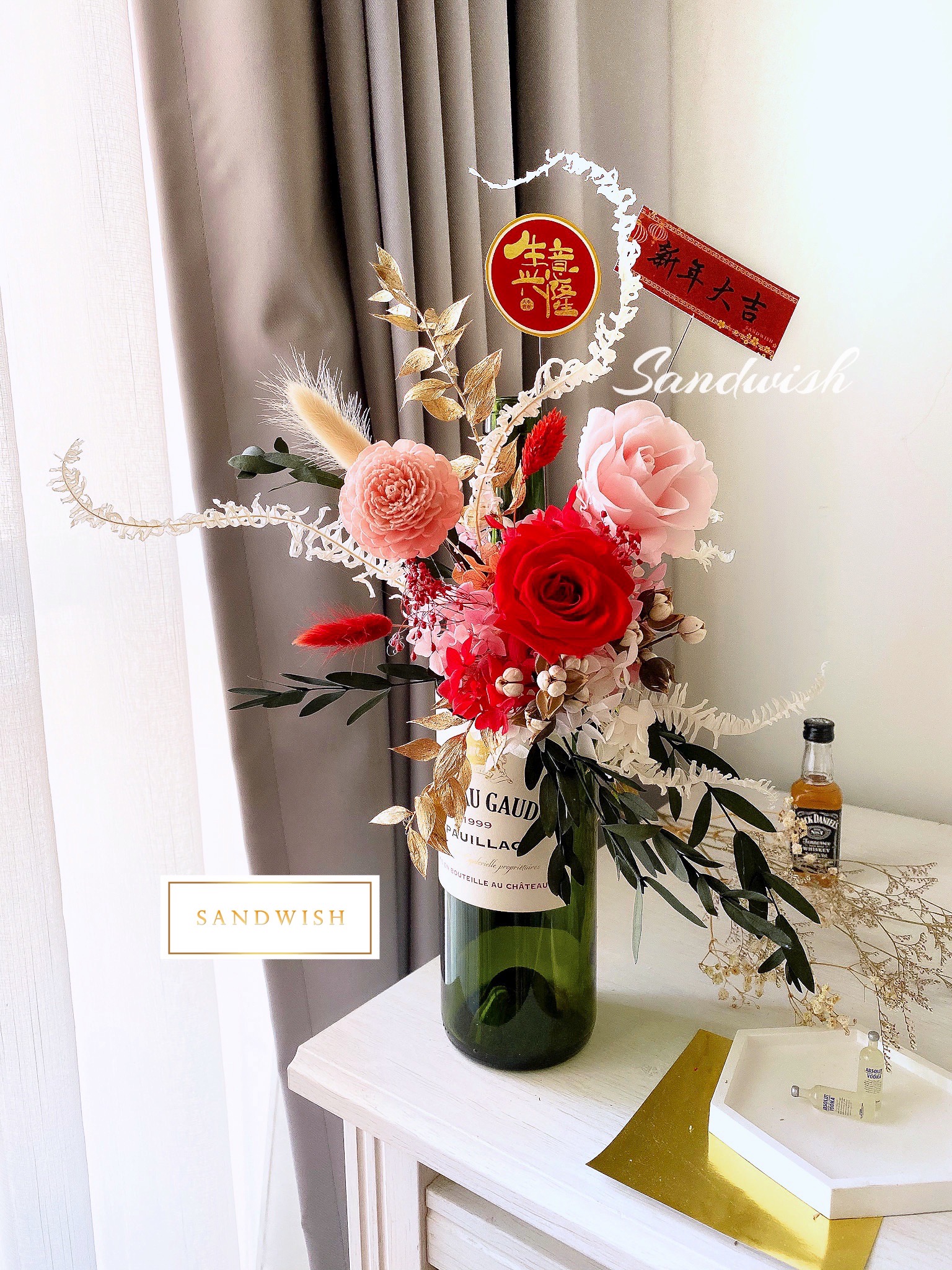 永生花盆花-開幕花禮-不醉不歸