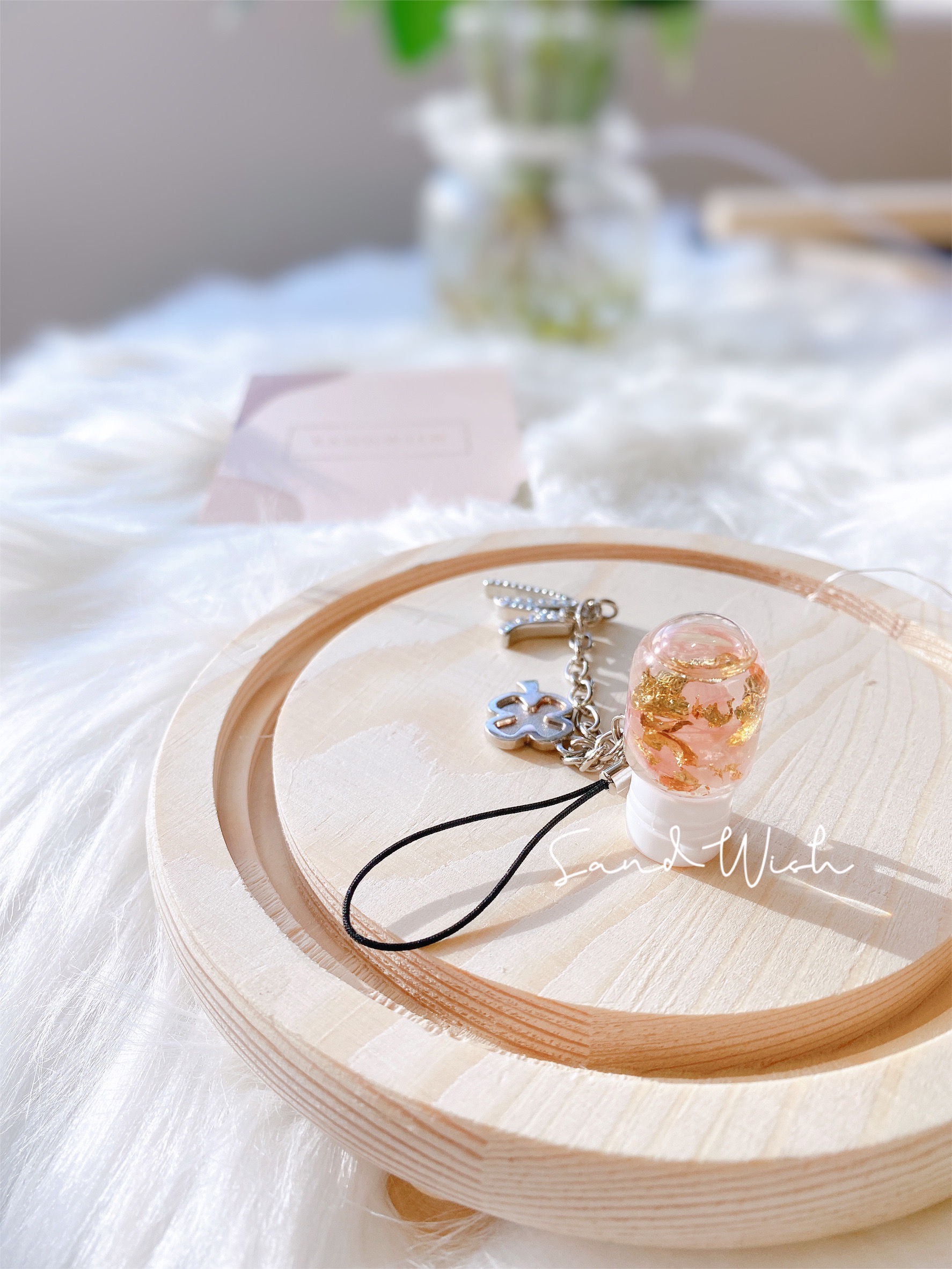 永生花浮游花吊飾-櫻花粉:圖片 3