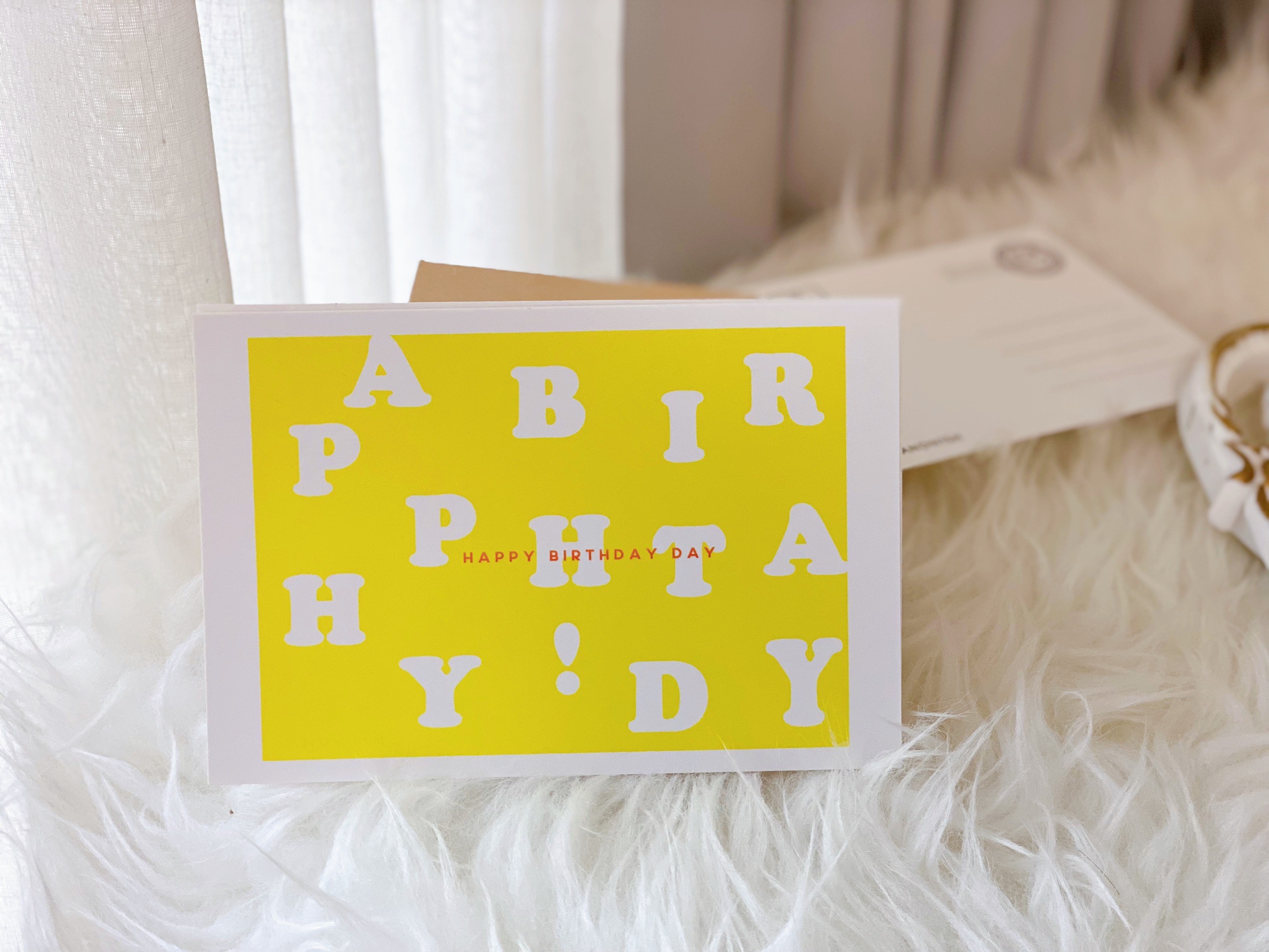 SANDWISH 明信片-YELLOW HAPPY BIRTHDAY