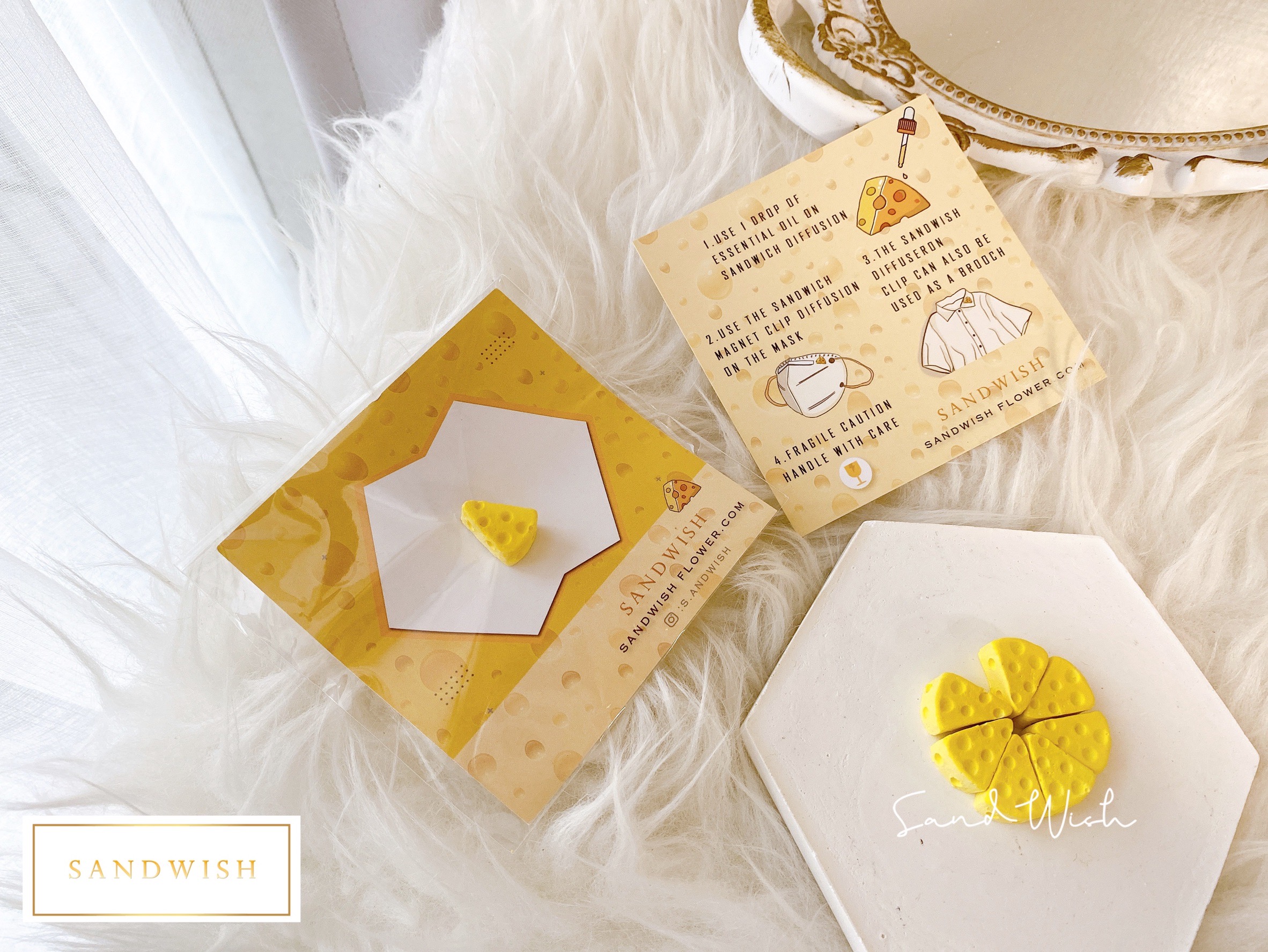 SANDWISH口罩擴香石-乳酪咬一口:圖片 2