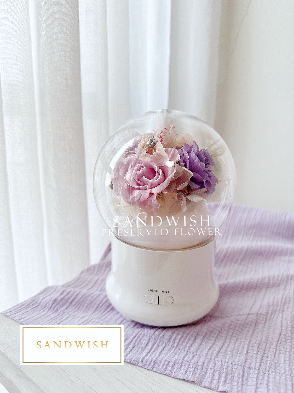 永生花水氧機加濕機-迷霧紫