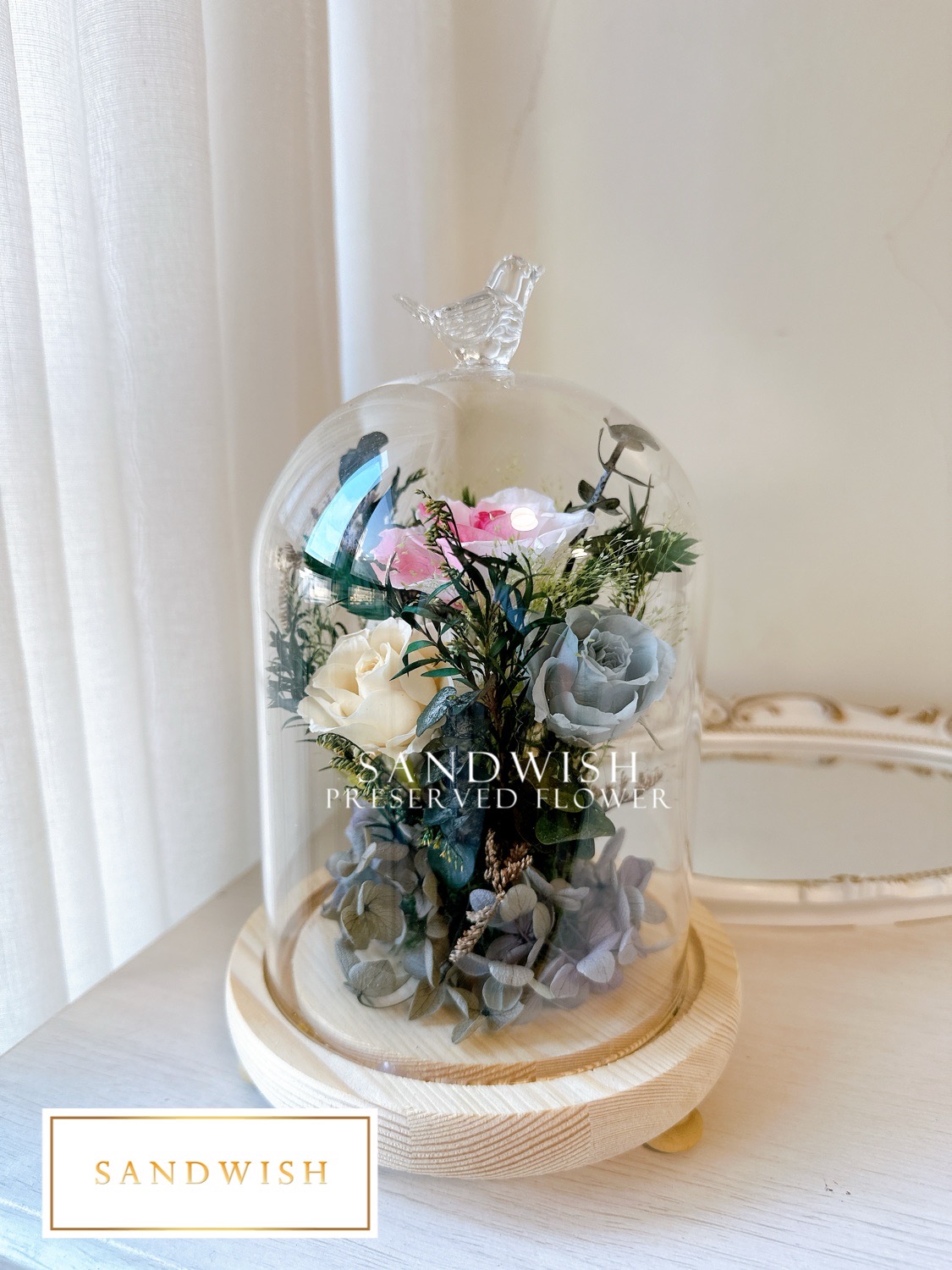 永生花罩鐘-靜謐